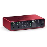 Focusrite Scarlett 2i2 4th Gen USB-C Audio Interface | 2 Mic Preamps, 2 Hi-Z Instrument Inputs, 24-Bit/192kHz, 120dB Dynamic Range, Auto Gain, Clip Safe, Air Modes