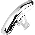 Universal Motorcycle Front Mud Flap Guard Fairing Mudguard Cover Mud Guard Front and Rear Compatible for CG125 Retro (plating)