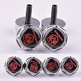 D&R® 4 Pcs Separate Chrome LICENSE PLATE FRAME Bolt Screws For Dodge