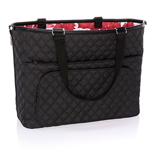 Thirty One Messenger Bag. Thirty One Double Take Tote in Grey Quilted