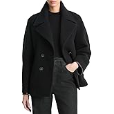 Vince Womens Lofty Belted Wool-Blend Jacket, L, Black