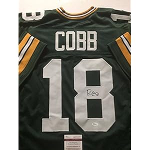 Autographed/Signed Randall Cobb Green Bay Packers Green Football Jersey JSA COA 51ov7mL76dL