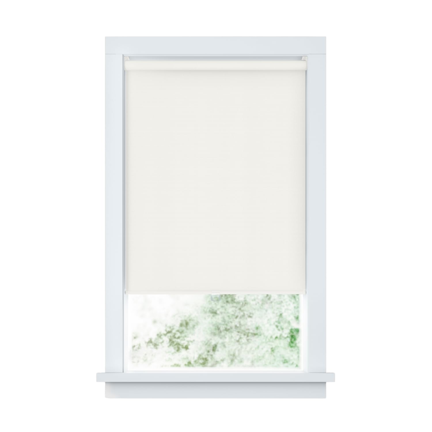 Photo 1 of LEVOLOR Basics Cordless Fabric Roller Shade, Easy to Install Blackout Shades for Windows, Neutral White, Fits up to 33” Width and 72” Length, Home Solution for Any Space or Room Decor