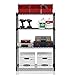 Furinno Wayar Heavy Duty Wire Shelving System, 4-Tier, Black