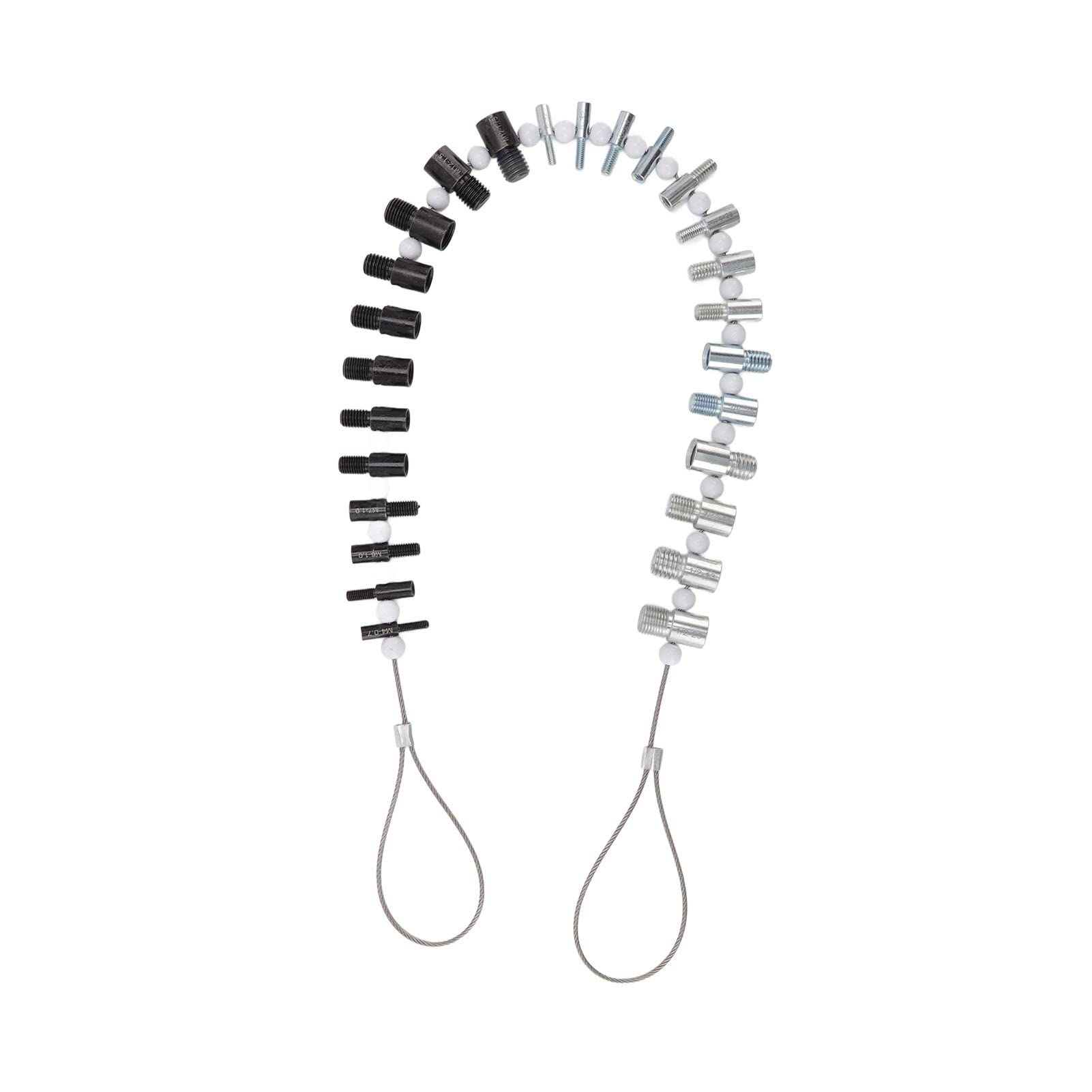 Pilipane Nuts Screwbolts Thread Checker, 26 Male Female Thread Identification Tool with 14 Inch and 12 Metric Gauges