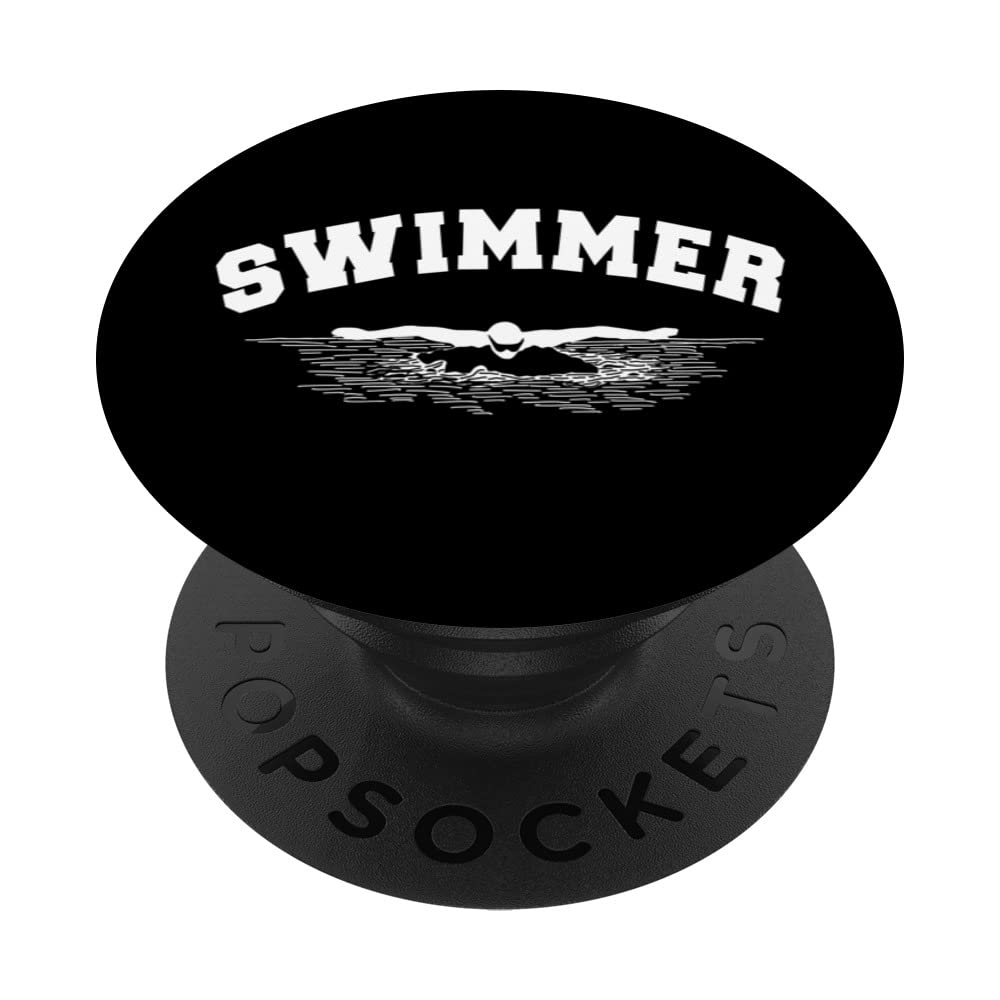 BELIEVE IN SWIMMING SWIMMER WOMEN MENS BOYS MEN SWIM SPORTS PopSockets Swappable PopGrip