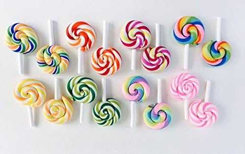 Craft Embellishments for DIY Crafrs -Swirl Lollipop Polymer Clay Embellishment