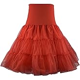 RULTA Women's 50s Vintage Petticoat 26" Crinoline Rockabilly Tutu Skirt Slip S-L…