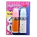 Livoty 2 Pcs Bottle Toys, Magic Juice and Milk Bottle Set Baby Dolls Accessories Gift Toy for Kid Children Baby Toddler Boy Girl (Multicolor)