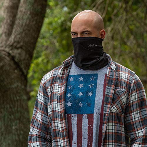 Debrief Me Lightweight Breathable Neck Gaiter Mask for Face Protection from Sun Dust, Germ, and Allergic Rhinitis for Indoor and outdoor- Face shield Anti slip Gaiter Mask (Neck Gaiter-Black)