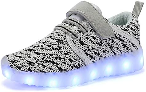 LED Light up Shoes Kids Boys Girls USB Charging Low Top Sneakers Flashing Shoes Toddler Casual Shoes Christmas Halloween