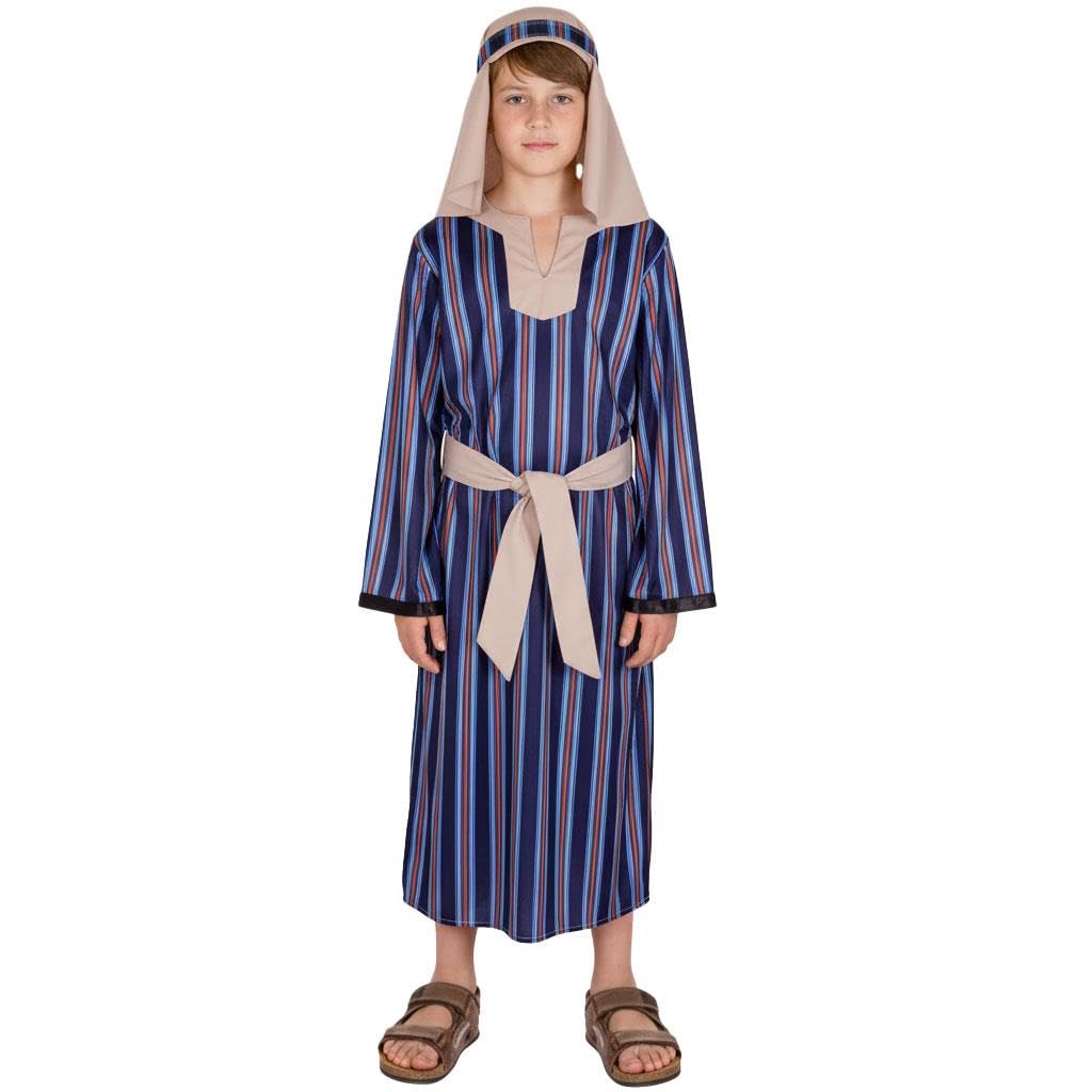 A2Z 4 Kids Boys Xmas Nativity Villager Costume Attire Shepherd Townspeople - Villager Costume 9-11