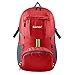 Gonex Foldable Backpack, 35L Handy Lightweight Shoulder Bag, Packable Daypack for Outdoor Cycling Hiking (Red)