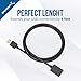 SABRENT 22AWG USB 2.0 Extension Cable A Male to A Female [Black] 6 Feet (CB-2060)