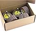 HJ Garden 5pcs 2x1 Inch Sanding Flap Wheels Kit 40/60/80/120/240 Grit Grinding Polish Wheel 1/4 Inch Shank Polishing Abrasive Mounted Flap Wheels