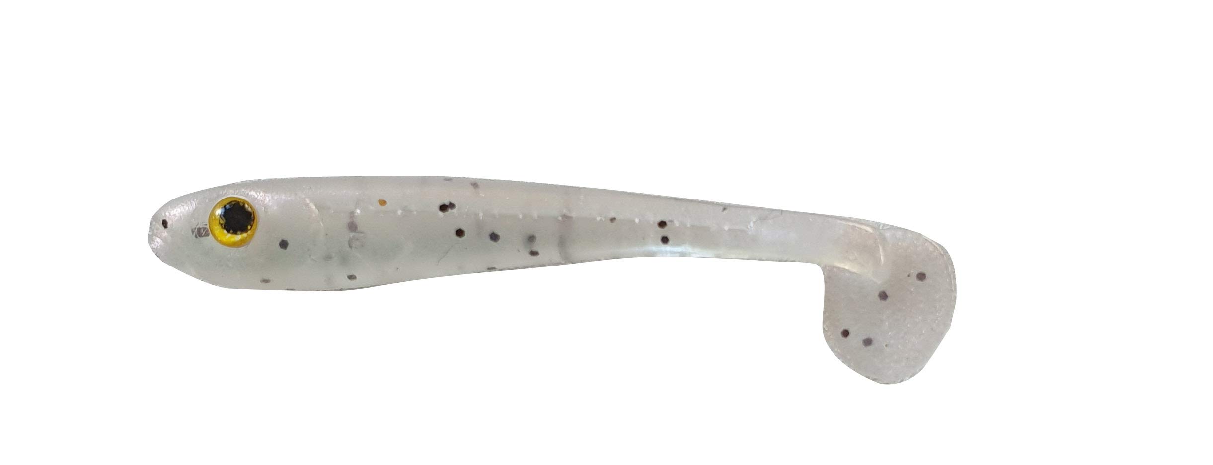 Micro fry NANO-TECH fishing lures 1.5'' (38mm) 0.35g drop shot FISHIN ADDICT pack of 10 (WHITE GHOST)