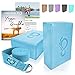 Premium Yoga Blocks & Metal D Ring Strap Yogi Set (3PC) 2 High Density EVA Foam Blocks to Support & Deepen Poses, Improve Strength & Flexibility- Lightweight, Odor & Moisture Resistant (Teal)thumb 1