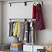 brightmaison BGT Sofia Clothes Rack Set of 4, Hanging Closet Organizer Adjustable & Wall Mount Clothes Rail Laundry Organizer Steel, Black