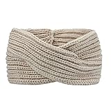 Sannysis Winter Women Weaving Headband Hairband Handmade Bohemia (Beige)