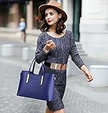 Micom Simple Euro Style Pure Color Pu Leather Tote Shoulder Handbag for Women with Micom Zipper Pouch 13