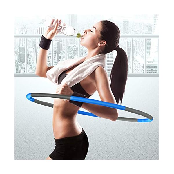 Kedoxi-Weighted-Hula-Hoop-Skipping-Rope-for-Adults-Sponge-Hula-Hoops-Skipping-Ropes-for-Fitness-for-Weight-Loss-Abdominal-Shaping-Home-Office-8-Section-Detachable-Hoola-Hoop Hula Hoop Skipping Rope Hoops Fitness Weighted Adults Ropes Jumping Adult Kids Hoola Children Crisps Multipack Crisp…