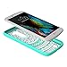 LG K10 Case,LG Premier LTE Case Clear,K10 Phone Case Unlocked with HD Screen Protector, AnoKe[Scratch Resistant] Colorful Flower Cute Women Girl Ultra Thin Slim TPU Phone Cover for LG K10 TM CH Mint