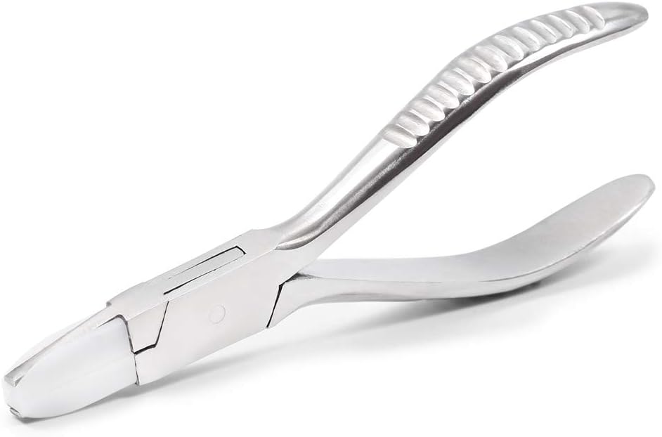 SPEEDWOX Adjusting Eyeglass Arms Frame Plier 6 Inches Eyeglasses Repairing Plier Flat Nose Nylon Jaw Stainless Steel Optical Hand Tool Eye Glasses Repair clamp