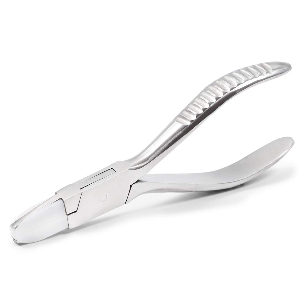 SPEEDWOX Adjusting Eyeglass Arms Frame Plier 6 Inches Eyeglasses Repairing Plier Flat Nose Nylon Jaw Stainless Steel Optical Hand Tool Eye Glasses Repair clamp