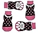 Posch Pet Socks for Small and Medium Breed Dogs. Anti-Slip Knit Socks with Traction Soles for Indoor Wear. Slip On Paw Protectors. Size XS, Pink