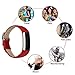 AK Bands Compatible with Fitbit Alta/Alta HR, Adjustable Comfortable Leather Wristbands Compatible for Fitbit Alta HR 2017/Fitbit Alta (Red)