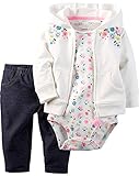 Carter's Baby Girls Cardigan Sets, Ivory, 12 Months