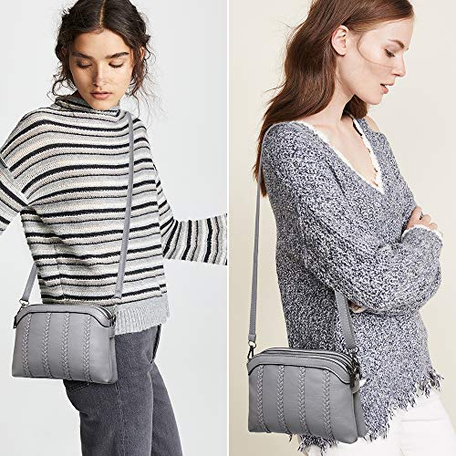 Crossbody Bag for Women Small Leather Phone Purse Wallet Shoulder Bag Trendy Ladies Wristlet Clutch(Gray) - Thumbnail 7