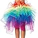 NAVAdeal Organza Colorful Teen & Adult Rainbow Dance Bustle Costume, Great for Pride, Color Run, Halloween Party