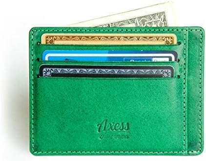 Front Pocket Wallet in Tuscany leather, RFID Minimalist Card Holder from Axess