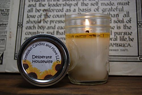 Desperate Housewife 8oz mason jar soy candle, Free Shipping, heavily Scented, 35+ hours burn time, Half pint mason jars, Hand poured candles, strongly scented, dye free, natural candles Phthalate Free