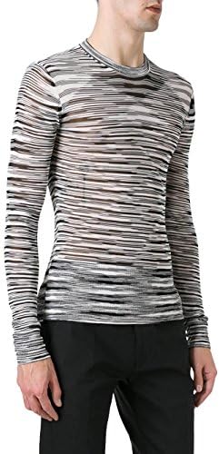 Diesel Black Gold Men's 00Sybqbgkha900 White/Black Viscose Sweater