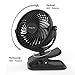 AngLink Clip-on Stroller Fan, Rechargeable Battery, 4 Speeds 2600mAh