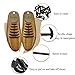 No Tie Shoe Laces for Men Leather Shoes Silicone Elastic Waxed Thin Oxford Round Dress Shoes Shoelaces 12 Pcs (Brown)