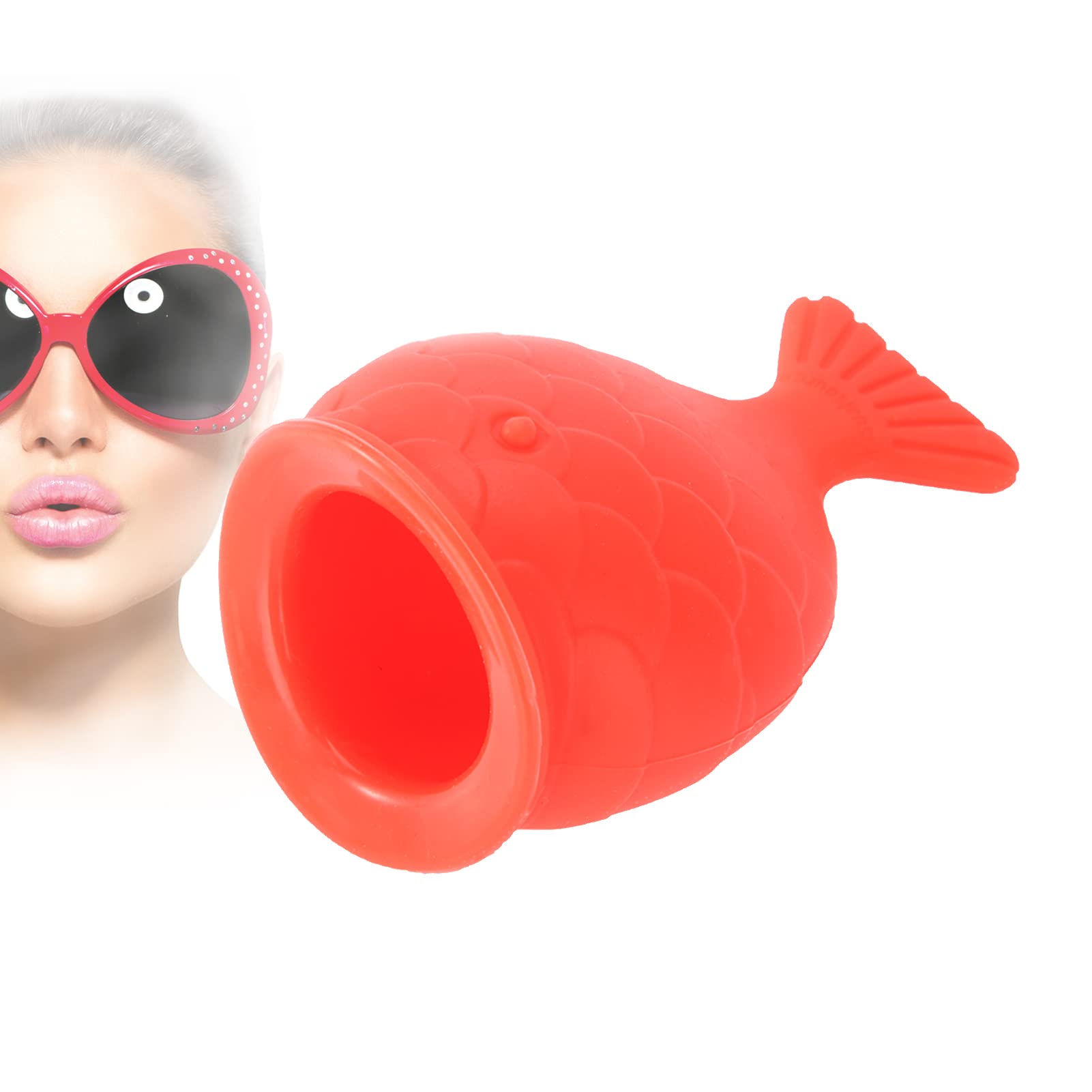 Lip Plumper, Lip Plumper Suction Cup, Portable Fish Shape Lip Plumper Enhancer Lip Enhancement Device Beauty Tool for Women