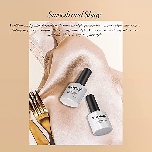 YukiStar UV Gel Nagellack Set, 23 Stück UV Nagellack, Pink Nude Lila Gel Lack Set mit Matt Top Coat UV Gel Nagellack Set für Nail Art Salon Design Maniküre Set DIY at Home mit schöne Box