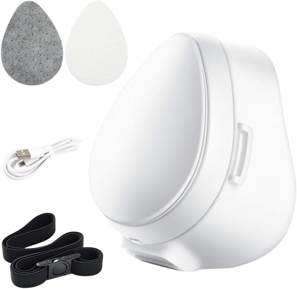 Thethys USB Charging Electric Másk with Fan Motor and Filter in Resusable White