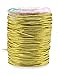 Mandala Crafts 1mm Light Gold Metallic Elastic Cord Tinsel String for Tag Ornament Hanging Gift Wrapping - 109 Yard Stretch Light Gold Rope Metallic Sting for Decorating Hair
