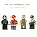 16 pcs Minifigures Building Sets Community People with Interchangeable Hats for Preschool-Sized Building Bricks 100% Compatible
