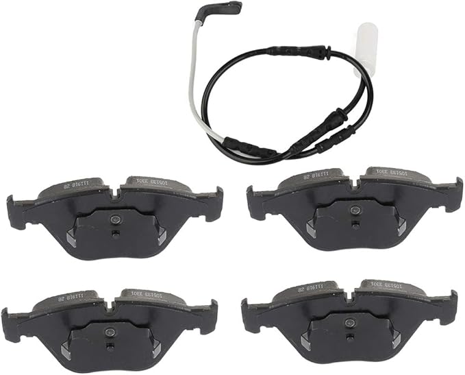 BRAKEUS Front Ceramic Pads + Front Brake pad wear sensors