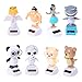 Dengguoli Cute Solar Powered Dancing Ornament Toys That Flip Flap for Car Home Desk Dancer Bobble Decarations, Shark(Color Send Randomly)