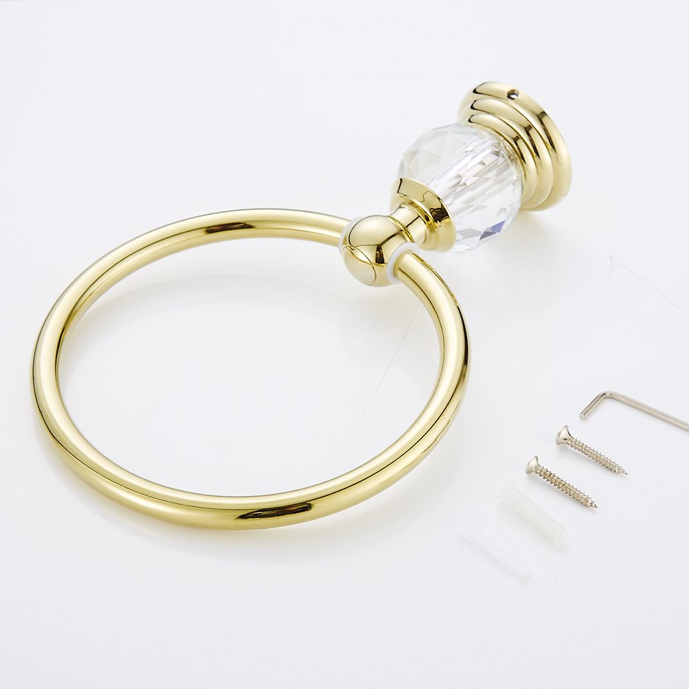 AUSWIND European Antique Luxury Gold Polished Stainless Steel Crystal