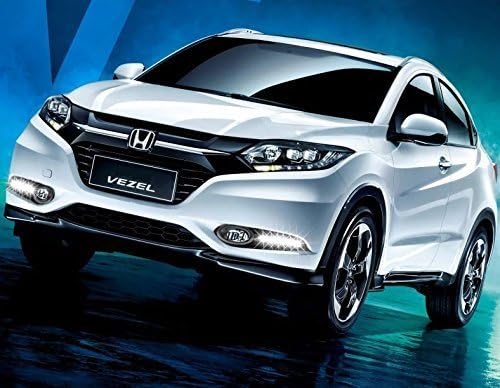 Amazon ミニウエスセット ホンダ ヴェゼル 専用設計 Ledデイライト付きフォグカバー ベゼル ガーニッシュ フロント バンパー ライト グリル ライト スモール ポジション Drl デイタイムランニングランプ Vezel クリアランスランプ 車 バイク