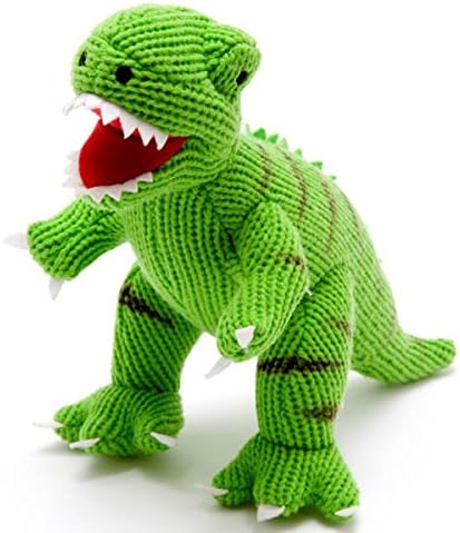 Knitted Dinosaur Soft Toy T Rex Large 32 cm. Suitable from Birth by Best Years