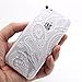 Iphone 5C Case, LUOLNH Henna White Floral Paisley Flower Hard Plastic Clear Case Silicone Skin Cover for Apple Iphone 5C