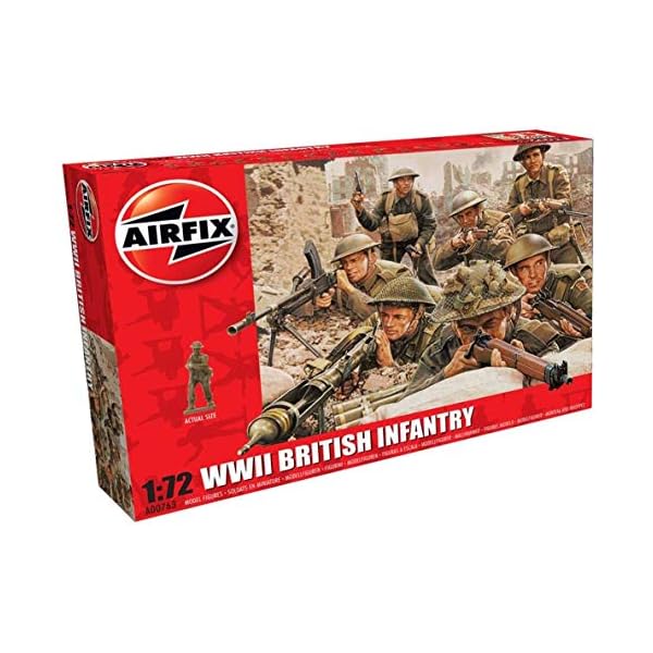 Airfix A00763 Figuren WWII British Infantry N.Europe, grau